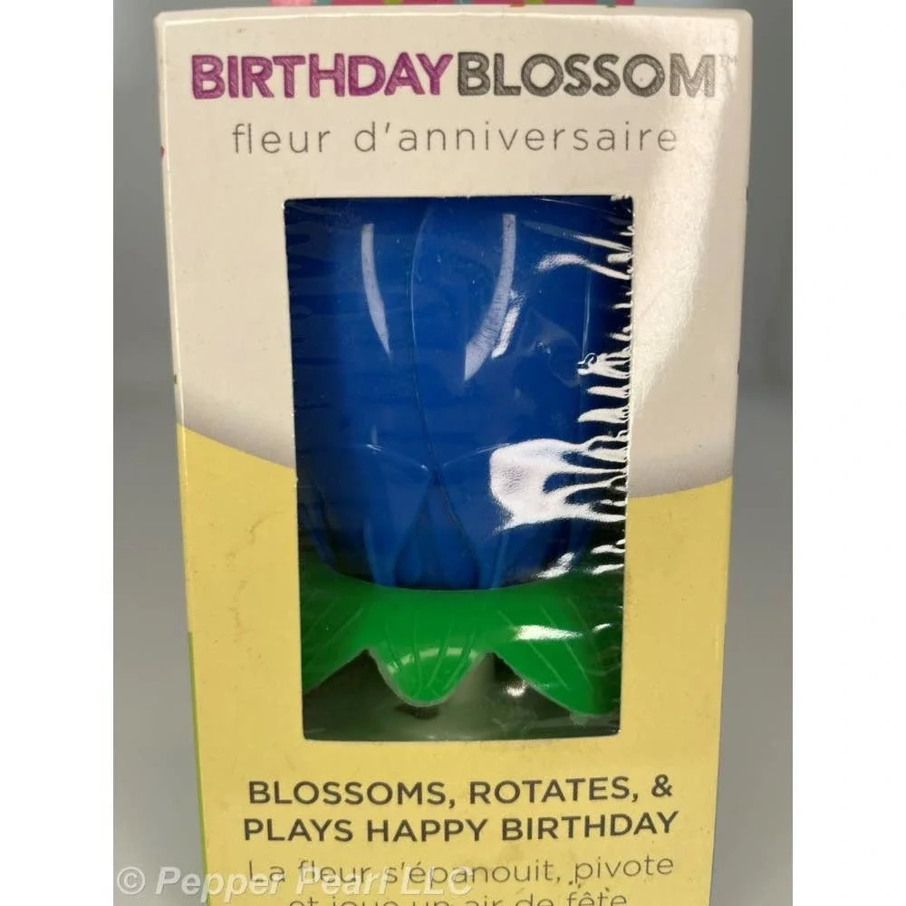 Lotus Birthday Cake Blossom 8 Candles Rotates Petals Open Plays Song 4 Pieces